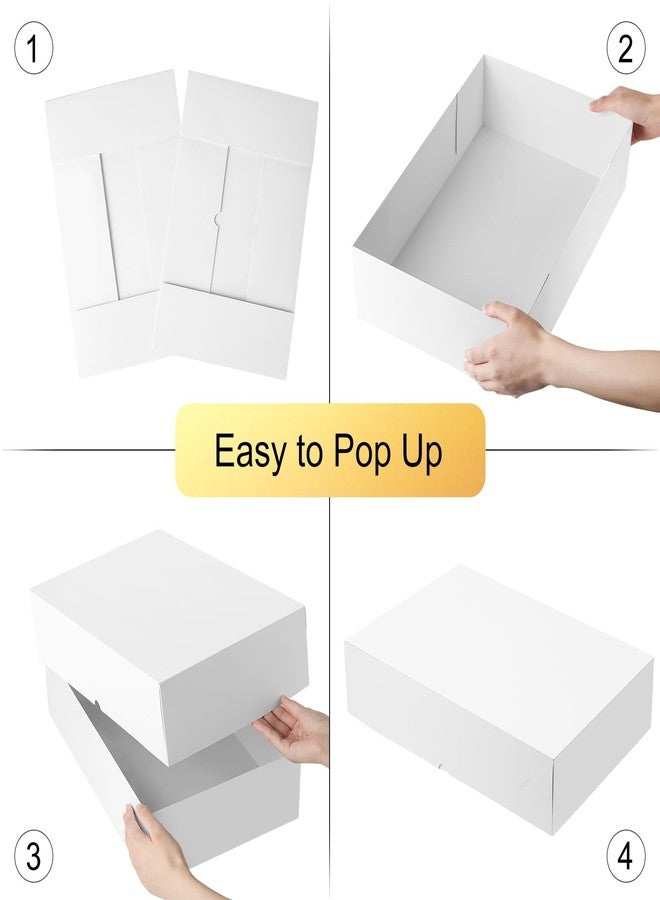 Ocmoiy 16 Pack White Gift Boxes with Lids, Assorted Sizes (6 Small 11", 6 Medium 14", 4 Large 17") Gift Boxes for Presents, Extra Deep Auto Pop-Up Christmas Box for Wrapping Clothes Robe Shirt Sweater - Image 4